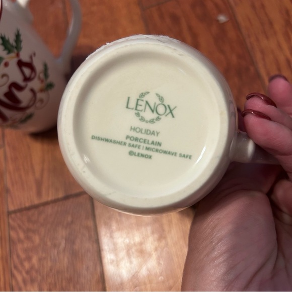 Lenox Festive Mr. and Mrs. Mugs - Red and Green Accents - Picture 4 of 5